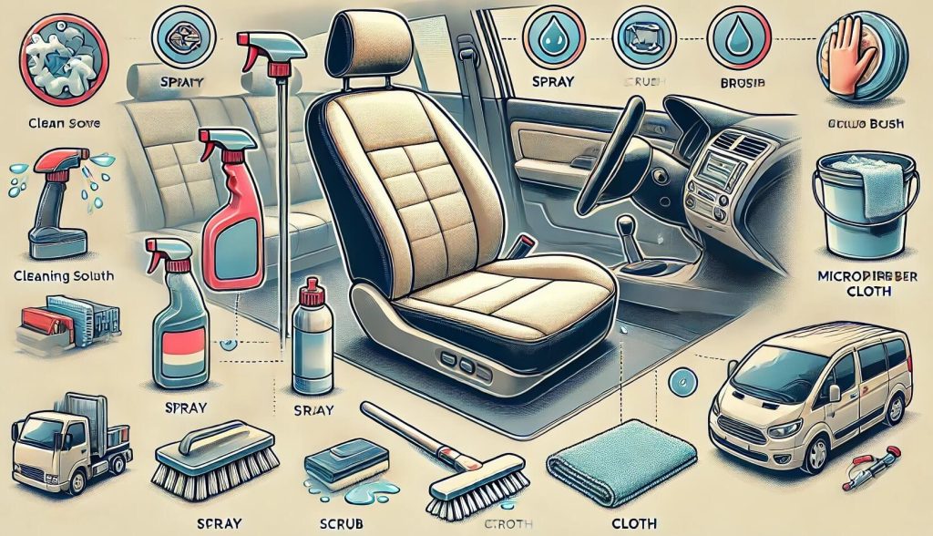 how to get stains out of seats in a car