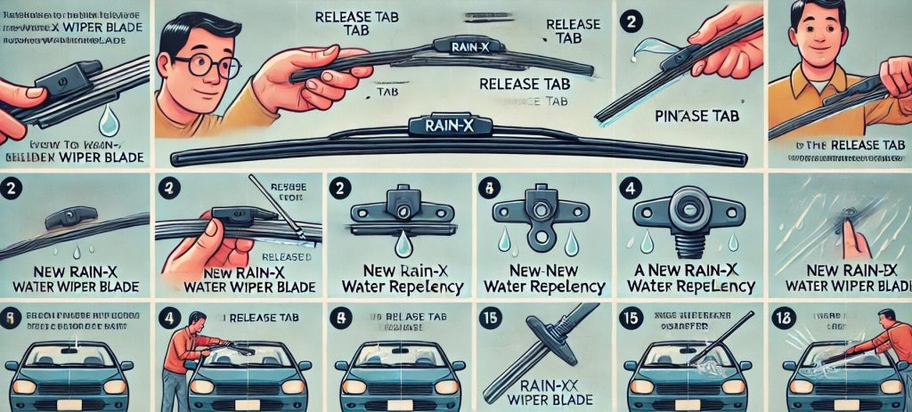 how to replace rain x wiper blades