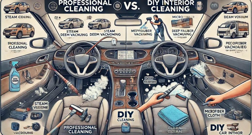 Professional Car Interior Cleaning vs. DIY Methods