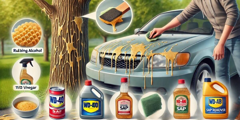 how to remove sap from a car