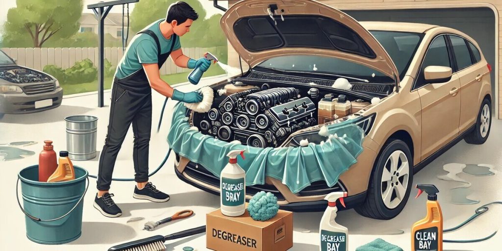 how to clean engine bay