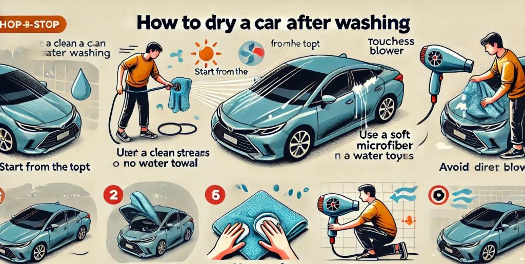 how to dry car after washing