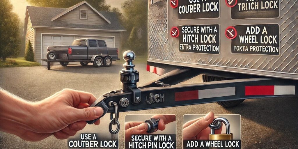 how to lock a trailer hitch